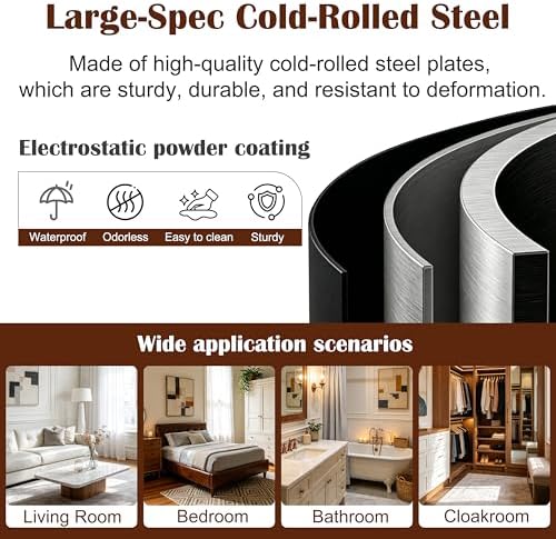 SteeLoong 71”H Metal Wardrobe Cabinet,Armoire Wardrobe Closet with Drawer