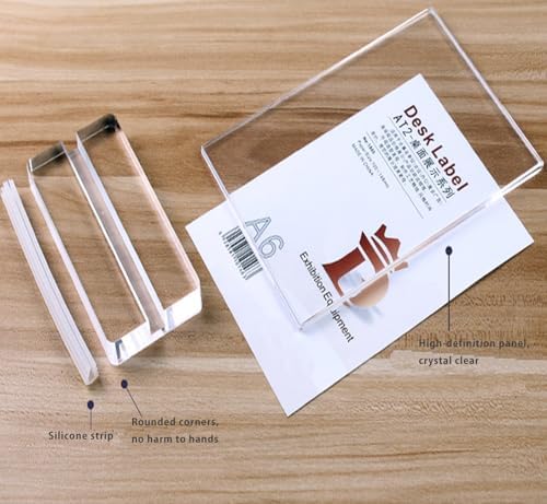 Acrylic Sign Holder (Transparent Vertical A4 210×297mm/8.27×11.69 inches)