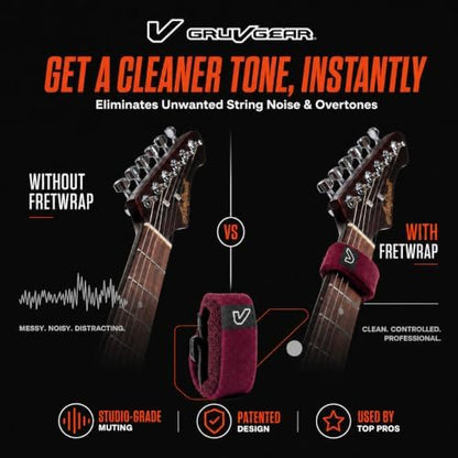 Gruv Gear FretWraps HD 'Wine' String Muters 1-Pack , Large, Burgundy