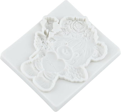 Bear Silicone Fondant Molds Bear Chocolate Candy Mold For Teddy Bears Cake Decoration Wedding Birthday Party Cupcake Topper Polymer Clay Gum Paste Set of 4