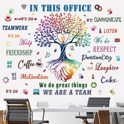 wondever Office Inspirational Wall Decals Teamwork Quotes Wall Stickers
