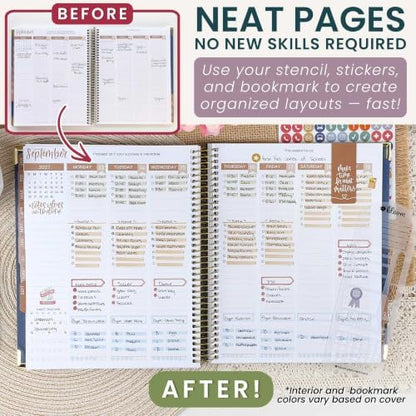 bloom daily planners 2027 Hardcover Goal & Vision Planner (January - December 2027) - Monthly & Weekly Calendar Year Agenda Organizer - 7.5" x 9" - Morning Song