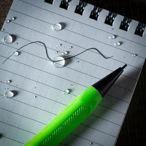 Rite in the Rain Weatherproof Mechanical Pencil, Hi-Viz Green Barrel, 1.3mm Dark Lead, 12 lead refills (No. HV15)