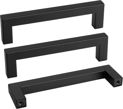 goldenwarm 35 Pack 4.5INCH Drawer Pulls Black Modern Cabinet Hardware - LSJ12BK115 Cabinet Handles 4-1/2 inch Hole Centers Bedroom Drawer Pull Kitchen Cabinets T Bar Handle