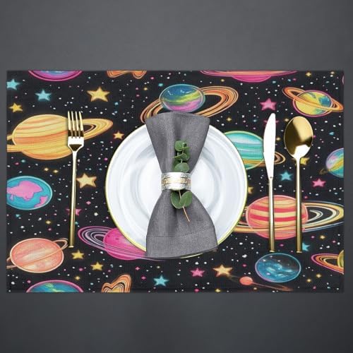 Placemats Set of 4 Washable Linen Place Mats Cloth Table Mats 12x18 Inch