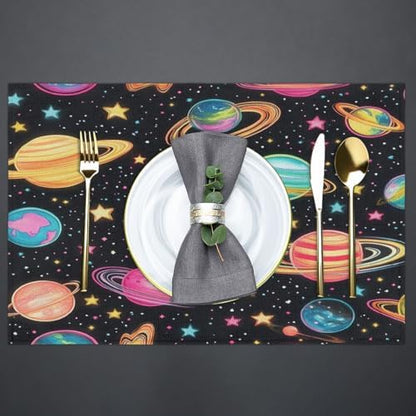 Placemats Set of 4 Washable Linen Place Mats Cloth Table Mats 12x18 Inch