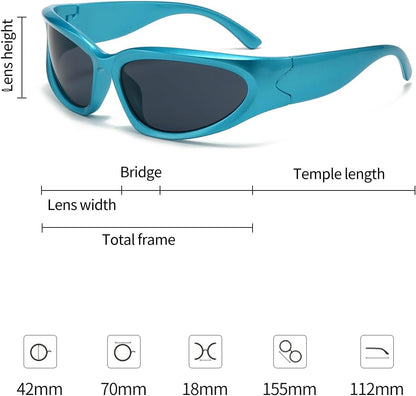 SOAR&EAGLE Y2K 3Pack Polarized sunglasses Wrap Around Men's Women's sunglasses Fashion Sport Shades Sun Glasses