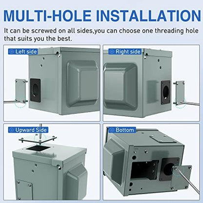 Nilight 50AMP RV EV Power Outlet Box 125/250V ETL Listed 14-50R Receptacle