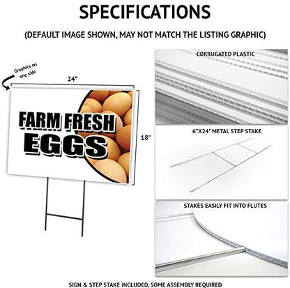 COCONUT WATER 2 Pack Of 18" x 24" Yard Sign & Stake | Advertise Your Business | Stake Included Image On Front Only | Made in The USA