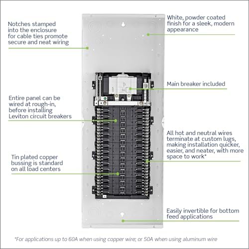 Leviton 30 Space, 30 Circuit Indoor Load Center with 200 Amp Main Circuit Breaker, LP320-BPD