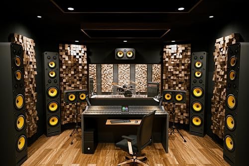 5x3ft Recording Studio Backdrop Professional Sound Mixer Sound Source Equipment Listening Device Operation Desk Background Singer Music Producer Party Decor Photo Booth Studio Props