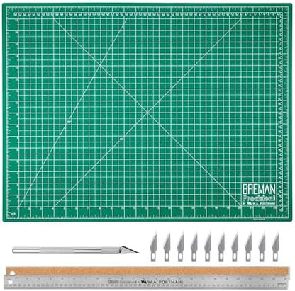 WA Portman Sewing Cutting Mat, Precision Knife, Blades, & Ruler Set