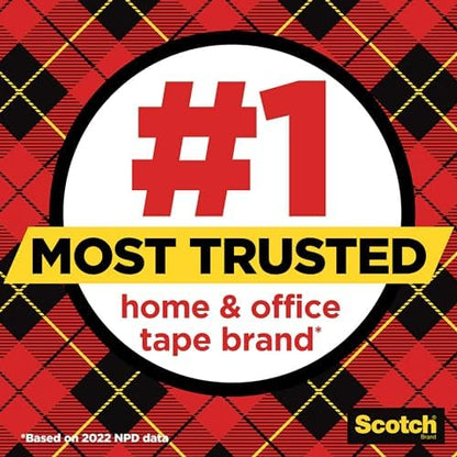 Scotch Transparent Tape, Clear Tape Engineered for Office and Home Use, 1 Inch Core 3/4 in x 1000 in, 3 Boxes (Pack of 2)