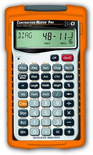 Calculated Industries Construction Master Pro Advanced Construction Math Feet-inch-Fraction Calculator Bundle for Contractors, Estimators, Builders, Framers, Remodelers, Renovators and Carpenters | Home ProjectCalc Do-It-Yourselfers Feet-Inch-Fraction ...