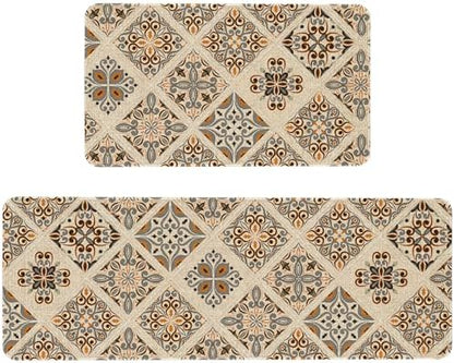 Kitchen Rugs and Mats Set of 2,Floor Mats for Home Kitchen Decor Mat