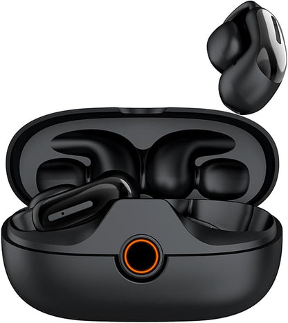 Open Ear Earbuds,Bluetooth 5.4Wireless Headphones,Lightweight Comfort Clip-On Earbuds with Mic for Clear Calls,36H Playtime,Touch Control,IPX5 Waterproof,Fit for Running Cycling Glasses Wearers