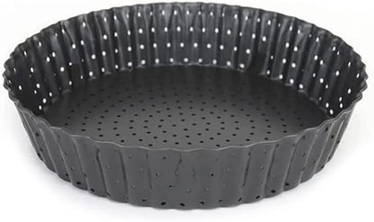 Deep Dish Pie Pan - Quiche Lorraine Pie Pan - 11 inch Tart Pans with Removable Bottoms - 11 inch Tarte Tatin, Apple Pan - Dish Pie Crust - Quiche Baking Dish