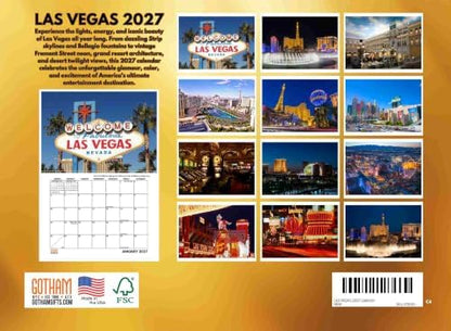 Las Vegas Calendar 2027 Monthly Wall Calender 12 Month