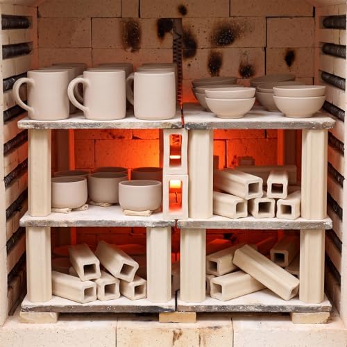 Nuanchu 8 Pack Kiln Post High Alumina Kiln Posts, 4 x 1 Inch