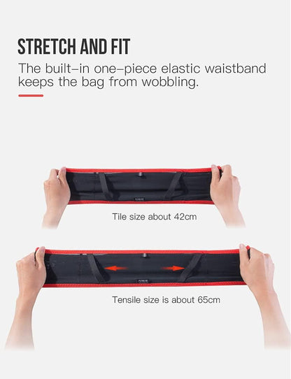 AONIJIE Lovtour Running Belt Waist Pack, Flip Waist Belt,with 250ml Soft Water Bottle Free and Lightweight for Marathon Climbing Jogging Cycling Workout Fitness Mobile Phone Holder