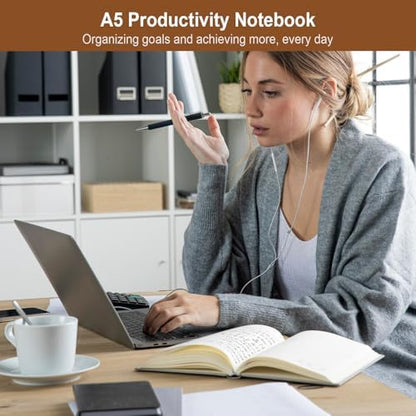 ViVin 3 Pack A5 Hardcover Lined Notebook,192 pg College Ruled 5.5x8.3