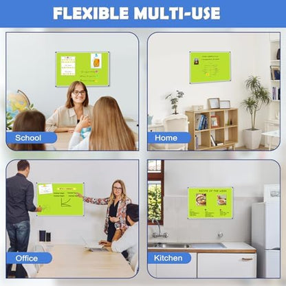 Double-Sided White Board Dry Erase Magnetic Whiteboard Wall 24x18 Green