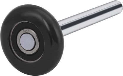 XiKe 12 Pack Black 2" Nylon Garage Door Roller 4" Stem, Quiet/Durable and High Load, Use 6200-2RS Double Seals Precision Bearings.
