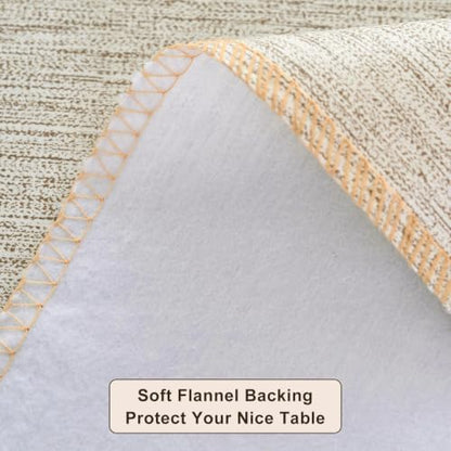 LIBERECOO Heavy Duty Vinyl Tablecloth with Flannel Backing Waterproof Oil-Proof Plastic Table Cloth Stain-Resistant Wipeable Rectangle or Square Table Cover for Indoor and Outdoor 54 x 54 Inch