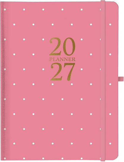 Graphique July 2026 – Dec. 2027 Planner | Pink Dots | Weekly and Monthly Planner, 18 Months Calendar, Hardcover, 6” x 8”