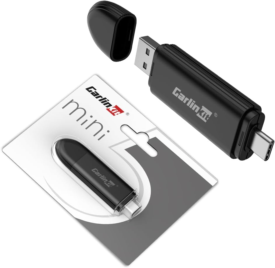 CarlinKit CarPlay Wireless Adapter MiNi SE 2025 - Auto Connect Online Update for iPhone, Apple CarPlay Wireless Adapter Convert OEM Wired CarPlay Cars, Wired to Wireless Plug & Play Dongle