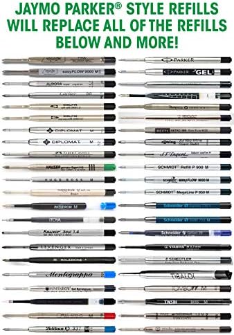 Replacement for Parker 1950369 - G2 Ballpoint Pen Refill - 6 Black + 6 Blue
