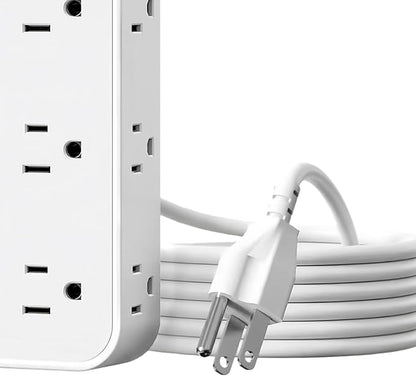 Electrical Outlet Strip - Electricity Management | Outlet Strip with Surge Protection | for Desk Home Dorm Kitchen Wall Living Room Behind Couch TV Phone Refrigerator