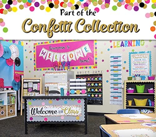 Teacher Created Resources Colorful Confetti on Black Better Than Paper Bulletin Board Roll (TCR77037)