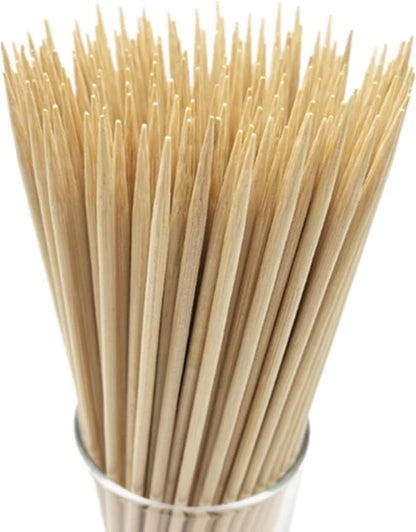 8" Natural Bamboo Skewers for BBQ，Appetiser，Fruit，Cocktail，Kabob，Chocolate Fountain，Grilling，Barbecue，Kitchen，Crafting and Party. Φ=4mm, More Size Choices 6"/10"/12"/14"/16"/17.5"/30"/36"(1000 PCS)