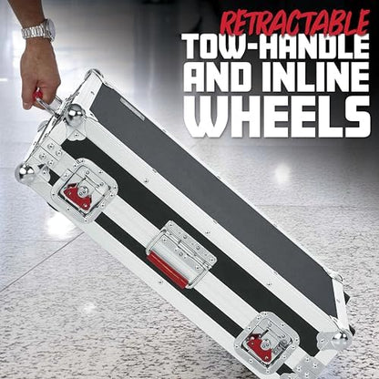 Gator Cases G-TOUR Series Gutiar Pedal board with ATA Road Case, Wheels and Pull Handle, Large: 24" x 11" (G-TOUR PEDALBOARD-LGW)