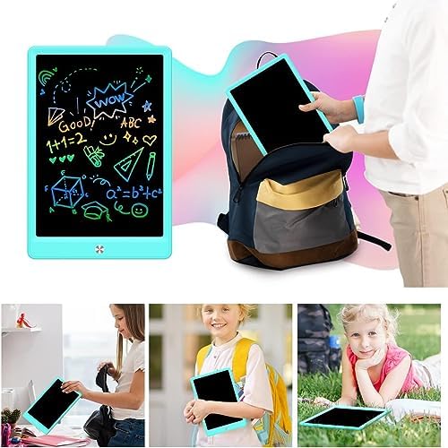 BUKEBU LCD Writing Tablet,10.5 inch Colorful Doodle Board for Kids (Blue)