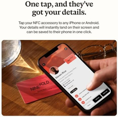 Blinq NFC Digital Business Card - Wristband - Tap to Share (Red)