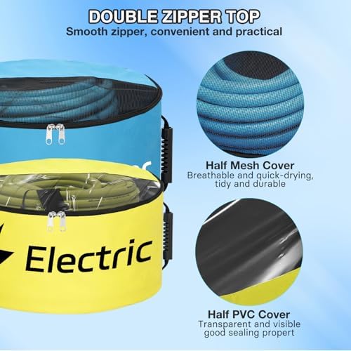 Nilight 4 Pack RV Hose Storage Bag Waterproof with Visible Cover