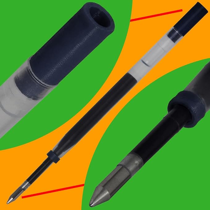 Replacement for Cross Slim 8910-1 - Gel Rolling Ball Pen Refill - 6 Black