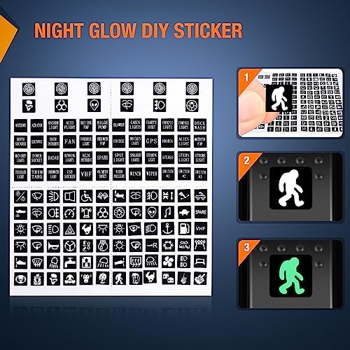 Nilight 3 Gang Rocker Switch Panel with 4.8 Amp Dual USB Charger Voltmeter Waterproof 12V 24V DC Night Glow Stickers for Cars Trucks Boats RVs