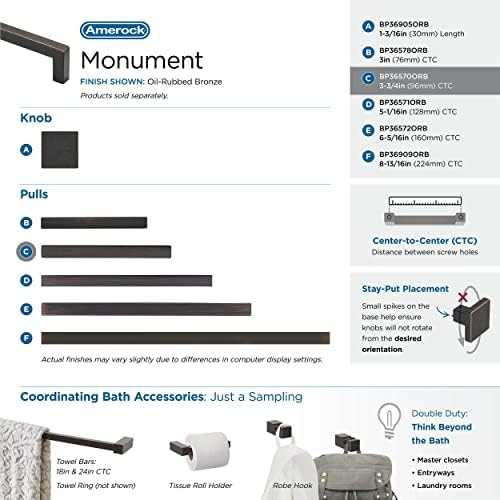 Amerock 3-3/4" Monument Oil-Rubbed Bronze Drawer Pull