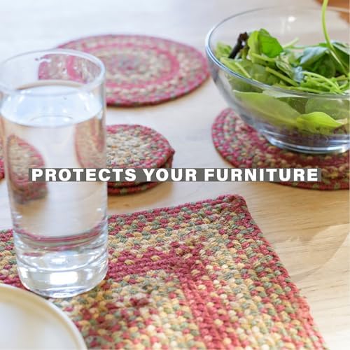 Homespice Cider Barn Jute Braided Placemats, Oval 13x19 Set of 4