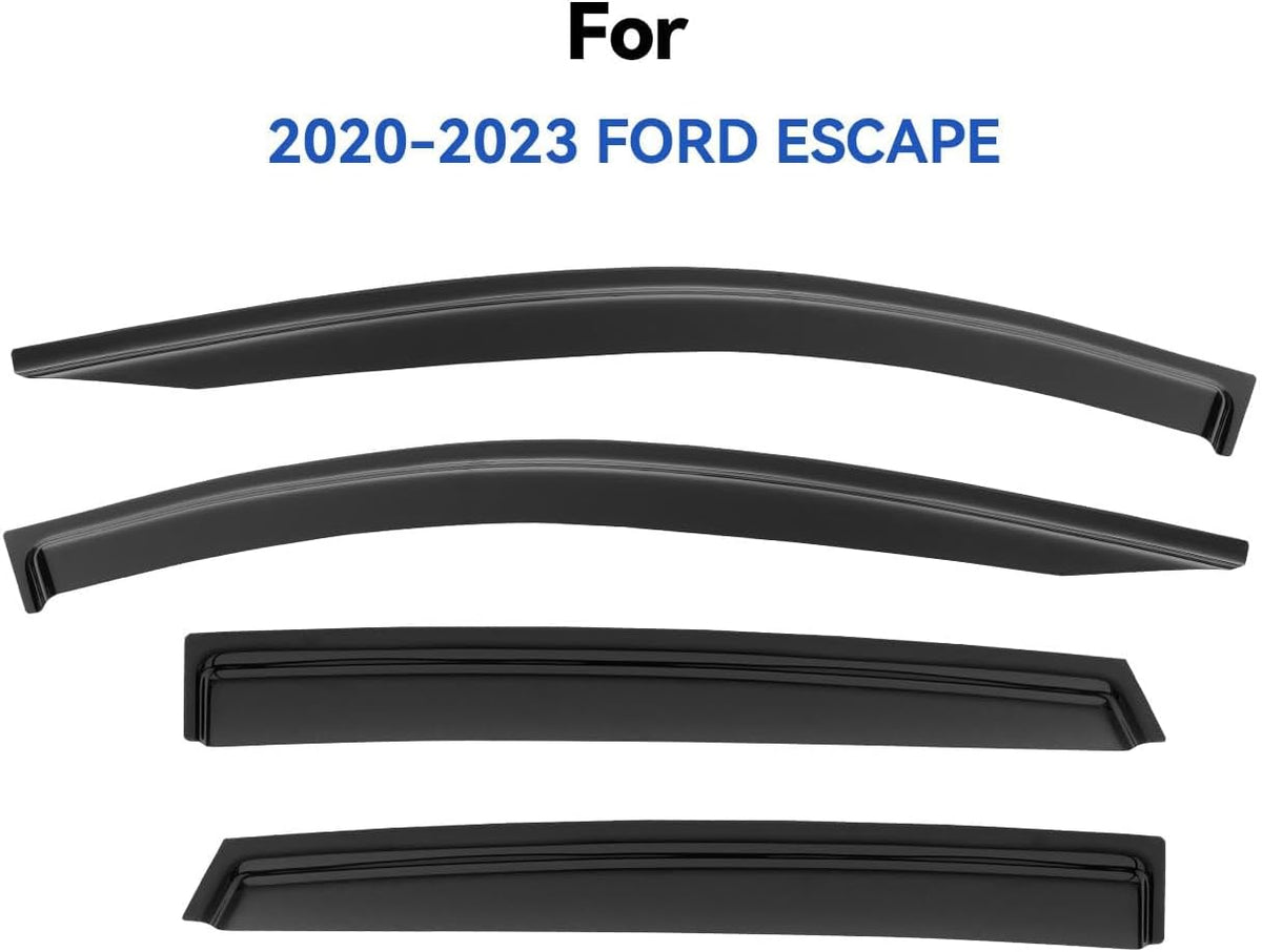Window Visors Rain Guards for 2020-2025 Ford Escape, Out-Channel Window Vent Wind Deflectors Visors Shades for 20-25 Escape(Not for Active)