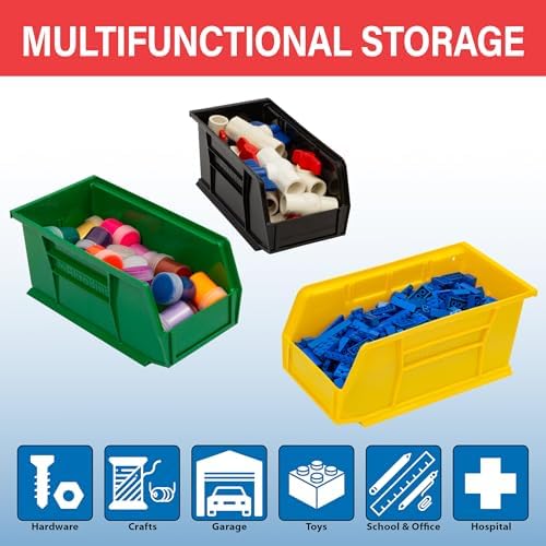 Akro-Mils 30230 AkroBins Plastic Storage Bins, 11"x5"x5", Clear, 12-Pack