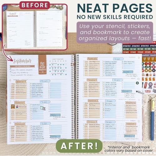 bloom daily planners 2027 Planner for Women (8.5" x 11") - Weekly & Monthly Calendar Year (January to December) Softcover Agenda Book Organizer with Stickers & Stencil - Confetti