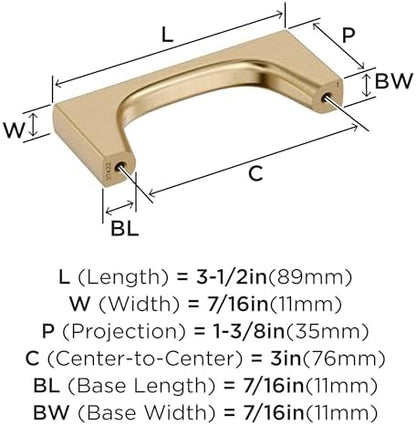 Amerock 3" Merced Golden Champagne Drawer Pull