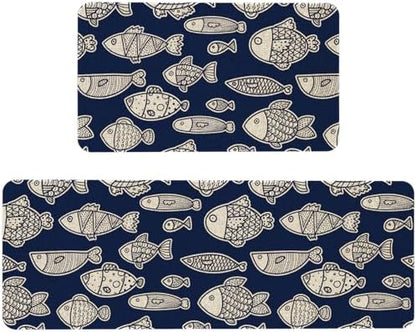 Kitchen Rugs and Mats Set of 2,Floor Mats for Home Kitchen Decor Mat