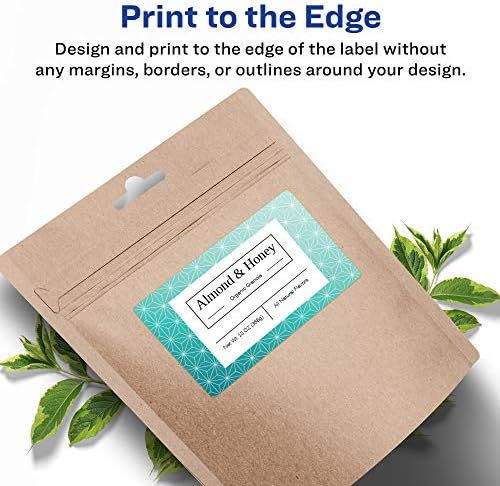 Avery® Matte White Rectangle Labels, Sure Feed® Technology, 2" x 6", 1,000 Matte White Printable Labels
