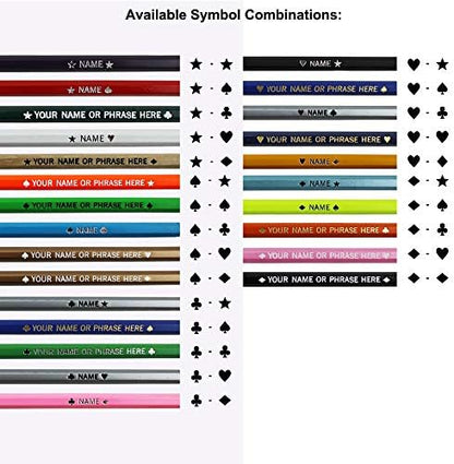 EZPENCILS & GIFTS - Golf Pencils Tipped with Eraser (1/2 a Pencil - Pew Pencils) - Black Colored Barrel - FREE-PERSONALIZATION - 2HB Black Lead - Custom Text - Non-Smear Eraser – Package of 80