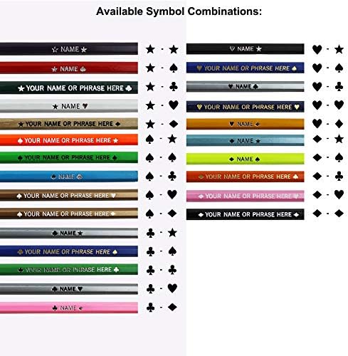 EZPENCILS & GIFTS - Golf Pencils Tipped with Eraser (1/2 a Pencil - Pew Pencils) - Neon Orange Colored Barrel - FREE-PERSONALIZATION - 2HB Black Lead - Custom Text - Non-Smear Eraser – Package of 80